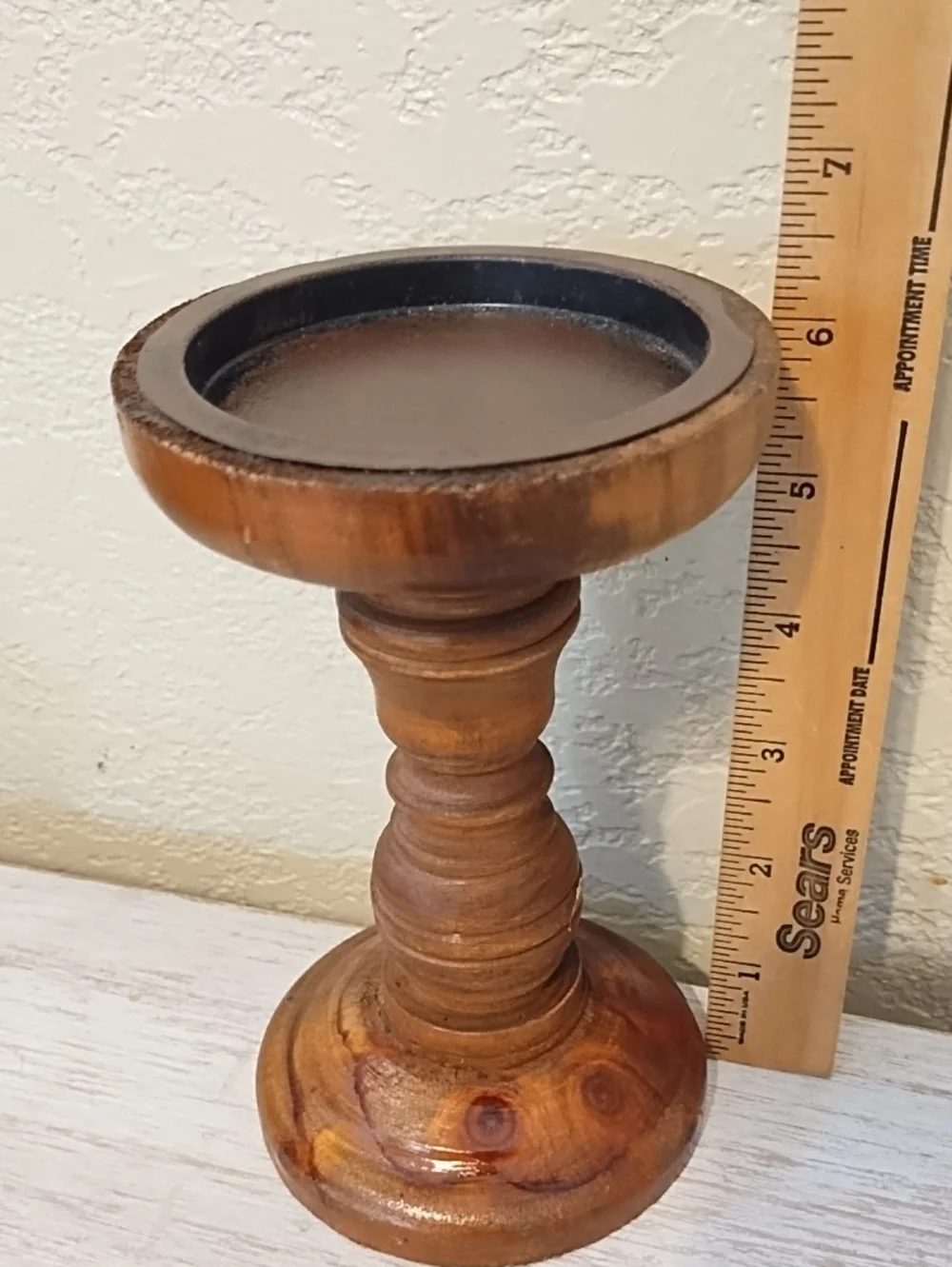 Woven Rattan Basket with Double Handles - Brown Candle Holder